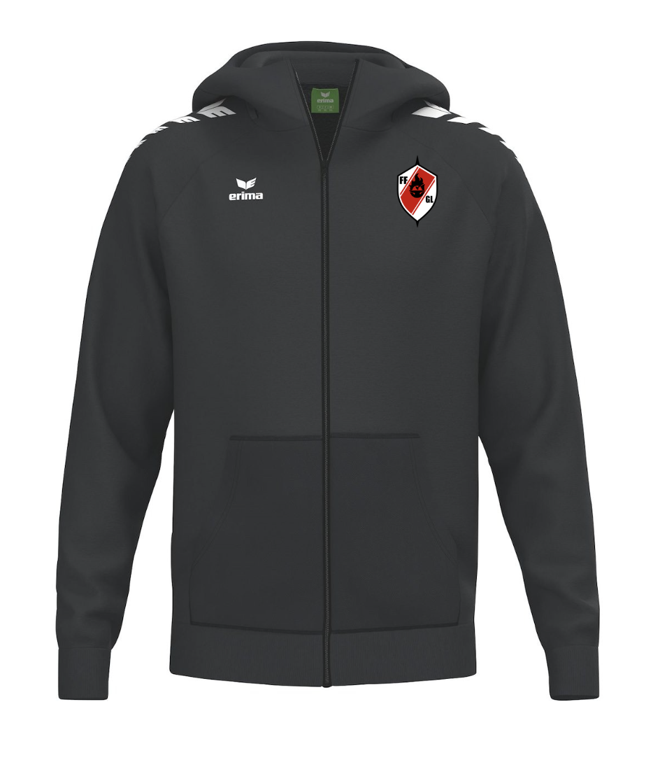 Bluza czarna ERIMA CMPT Wings Hoody Senior
